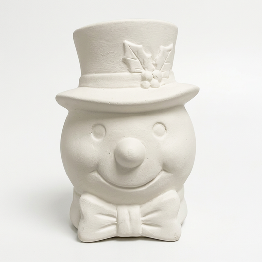 Dapper Snowman on a soft-white background
