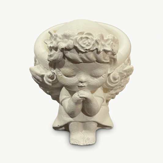 Ivory figure on a soft-white background