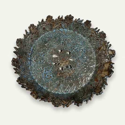 Pottery dish on a soft-white background